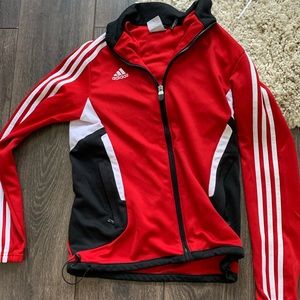 red adidas tracksuit jacket